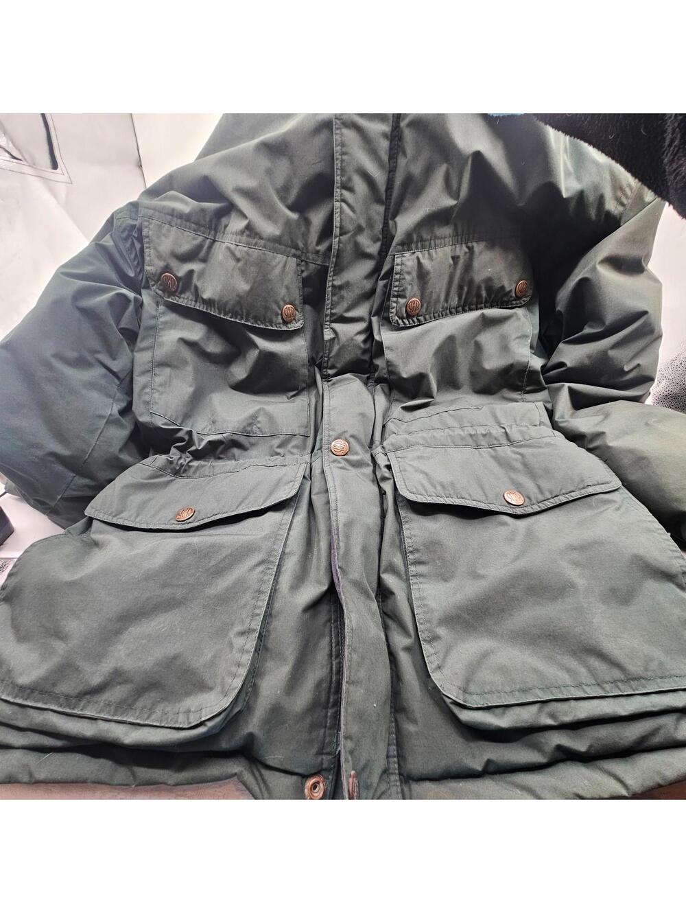 Vintage Rest & Relaxation Down Parka Army Green Hooded Coat Canada L - Picture 6 of 9